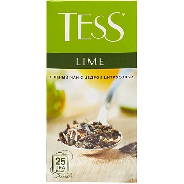 Чай Tess Lime (Лайм), зеленый, 25 пакетиков