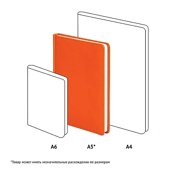 Ежедневник недатированный, А5, 136л., кожзам, OfficeSpace 'Winner', оранжевый