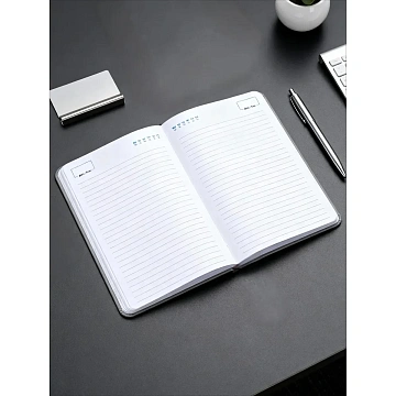 Ежедневник недатированный серый, А5,140x200мм, 136 л. ATTACHE