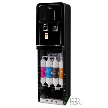 Пурифайер для воды ECOTRONIC A60-U4L напольный, НАГРЕВ/ОХЛАЖДЕНИЕ КОМПРЕССОРНОЕ, 2 крана, черный, 7139