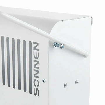 Обогреватель-конвектор SONNEN MINI-1500.2, 1500 Вт, вешалка, Х-образный нагревательный элемент, белый, сделано в России, 457631