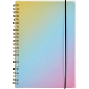 Бизнес-тетрадьAttache Selection Rainbow A5 80л,клетка,спираль145х208мм