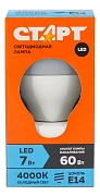 Лампа светодиодная Старт Е14 Led 7Вт холодный свет шар