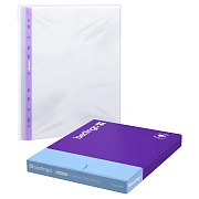 Папка-вкладыш с перфорацией Berlingo 'Squares', А4, 60мкм, рельефная текстура, матовая, упак 100 шт