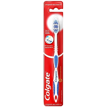 Зубная щетка COLGATE 'Классика здоровья', средней жесткости, 8590232000050
