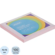 Стикеры ATTACHE Bright colours с клеев.краем 76х76 розовый 100л