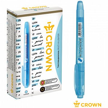 Текстовыделитель Crown 'Multi Hi-Lighter' голубой, 1-4мм