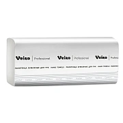 Бумажные полотенца Veiro Professional V1-250/20, белые, V укл, 250шт, 1 слой