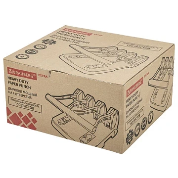 Дырокол на 4 отверстия металлический МОЩНЫЙ BRAUBERG 'Heavy Duty Extra', до 150 л., 270555