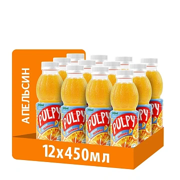 Сокосодержащий напиток Добрый Pulpy апельсин с мякотью, 450мл