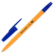 Ручка шариковая BRAUBERG 'ORANGE Line', СИНЯЯ, корпус оранжевый, узел 1 мм, линия письма 0,5 мм, 143331