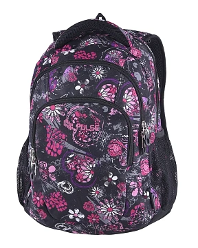 Рюкзак Pulse BACKPACK TEENS BLACK FLOWER, 43х28х22 см