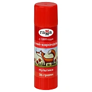 Клей-карандаш Гамма 'Мультики', 36г, ПВП