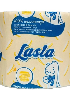 Туалетная бумага Lasla Классик  белая, 1 слой, 54м, ЦБ20