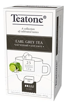 Чай Teatone Бергамот, черный, 25 пакетиков