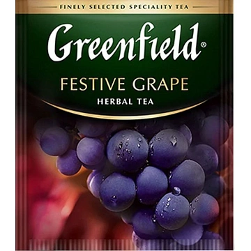 Чай GREENFIELD (Гринфилд) 'Festive Grape' ('Праздничный виноград'), фруктовый, 25 пакетиков в конвер