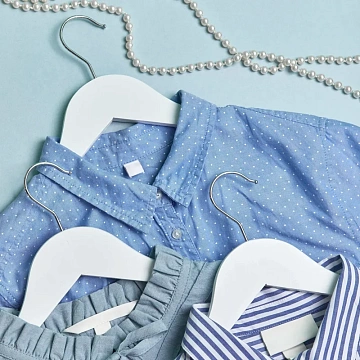 Вешалка-плечики WW_LH001-W/6612NM-W3 дерев,перек,плос,р48-50бел.УП3шт