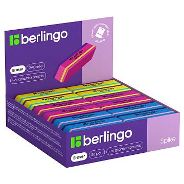 Ластик Berlingo 'Spike', скошенный, термопластичная резина, 50*18*9мм