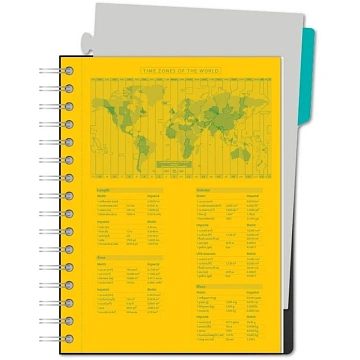 Бизнес-тетрадь SMARTBOOK А5 120л. клетка,спир,микроп,разд,карм,сер-бирюз