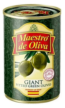 Оливки Maestro de oliva Гигант без косточки, 410г