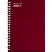 Бизнес-тетрадь А5 80л  ATTACHE, спираль,бордо, блок 60г, обложка 215г