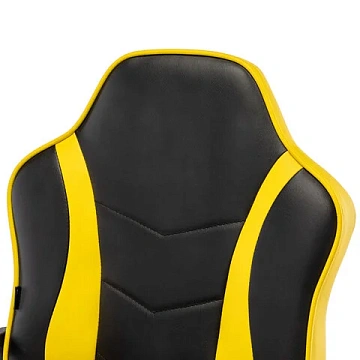 Кресло компьютерное BRABIX 'Shark GM-203', экокожа, черное/желтое, 532514