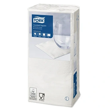 Салфетки сервировочные Tellus (tork) Advanced белые, 24х24см, 2 слоя, 200шт, 477534