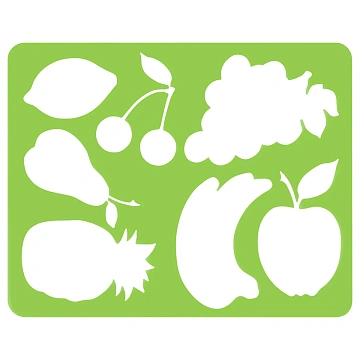 Трафарет-раскраска СТАММ 'Фрукты', пакет, европодвес