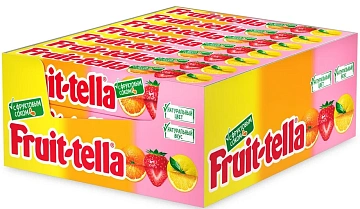 Конфеты жевательные Fruittella Ассорти с фруктовым соком, 41г x 21 шт