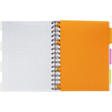 Бизнес-тетрадь 140л,кл,А5,SPIRAL BOOK Розовый,евроспир,обл.пласт,разд.84111