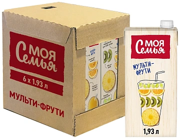 Напиток сокосодержащий Моя семья Мульти-Фрутти, 1.93л x 6 шт