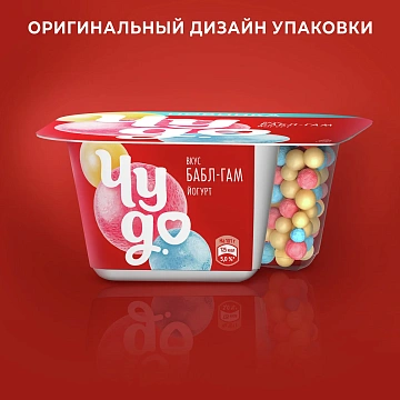 Йогурт Чудо Баббл-гам 4%, 101г