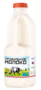 Молоко Правильное молоко пастеризованное 3.2-4%, 2л
