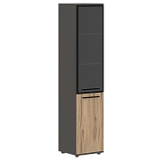 Шкаф высокий узкий EHCS 42.7(L) Дуб Денвер светлый/Черный/Мокко 426х430х1967 EDIS