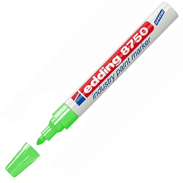 Маркер-краска лаковый (paint marker) EDDING '8750', БЕЛЫЙ, 2-4 мм, круглый наконечник, алюминиевый к