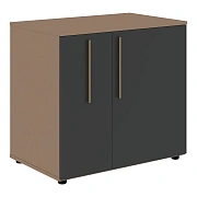 Тумба под фригобар VGR 8655 Яшма черный/Бронза браш/Кобра 860х550х800 VELION