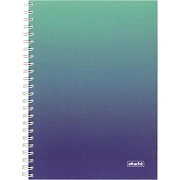Бизнес-тетрадь А5 96л Attache Градиент Бирюза клетка, 65г, греб, УФ-лак
