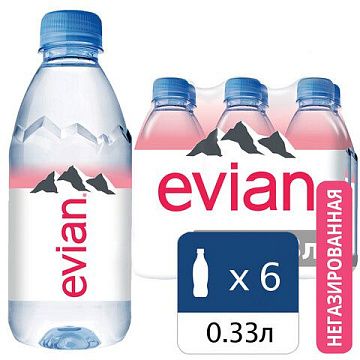 Вода Evian 0.33 л негазированная, ПЭТ