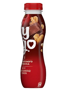 Йогурт питьевой Чудо Вишня-шоколад-гранола 2.2%, 260г