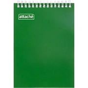 Блокнот на спирали А5 60л. ATTACHE,т.-зеленый, блок 60г, обложка 215г