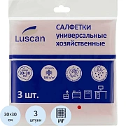 Салфетки хозяйственные Luscan Professional 300г/м2 30х30см 3шт/уп красные
