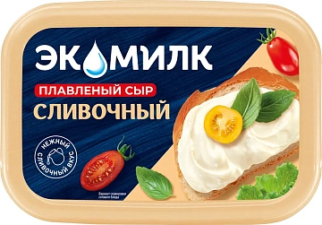 Сыр плавленый Экомилк сливочный 55%, 350г