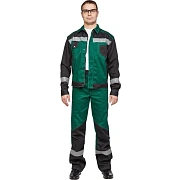 Костюм летний муж л21-КБР зел/чер(р.64-66) 170-176 (серия Л)