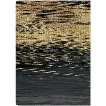Бизнес-блокнот Gold Collection А5 96л,клетка,картон,сшивка,резинка,черный
