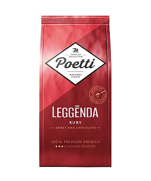 Кофе молотый Poetti 'Leggenda Ruby', вакуумный пакет, 250г