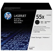 Картридж лазерный HP (CE255XD) LaserJet M525dn/M521dn/P3015, КОМПЛЕКТ 2 шт., оригинальный, ресурс 2х