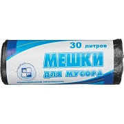 Мешки для мусора ПНД 30л 10мкм 25шт/уп чрн с оттен метал 50х60см_Green Pack