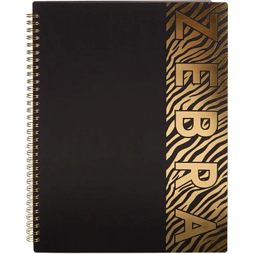 Бизнес-тетрадь Attache Selection Zebra А4,96л,кл,спир,пластик,тон.бл 202305