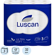 Бумага туалетная Luscan Делюкс 3сл бел цел 17м 142л 32рул/уп