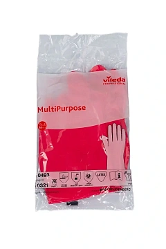 Перчатки резиновые Vileda Profes латекс красный рM 100750/174343,ПС